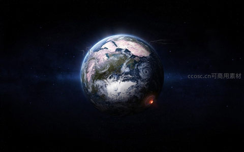 地球悬浮于浩瀚星河之中
