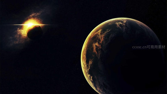 行星日食下的宇宙奇观