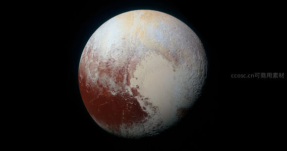 冥王星冰冻地貌的神秘近景
