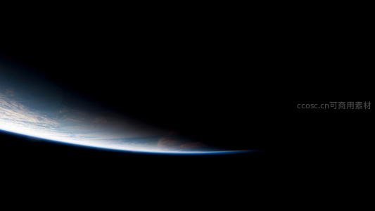 地球弧线与大气辉光的宇宙剪影