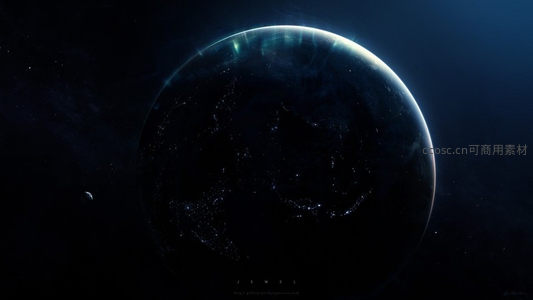 夜幕下的地球灯火如星河璀璨