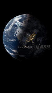 夜幕下灯火辉煌的地球