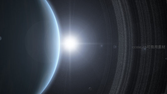 带环行星沐浴在恒星光芒中