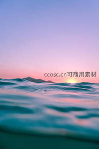 海上日落山峦剪影唯美时刻