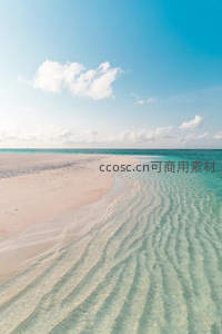 碧海白沙的热带海岸线