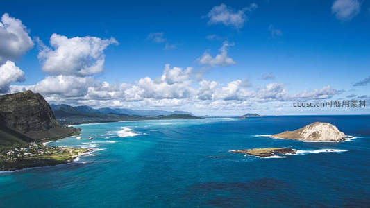 热带海岛全景风光