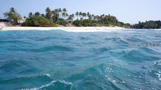 热带海岛风光，椰林白沙