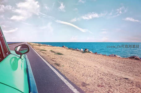 沿海公路的自驾风景