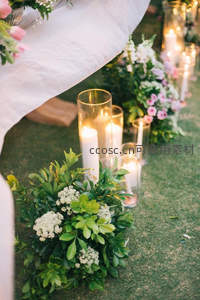 烛光花径浪漫婚礼