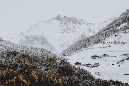 雪谷村落静谧如画