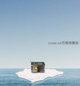 浮冰上的孤屋奇景