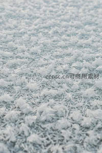雪花覆盖草地，细腻纹理如绒毯铺展