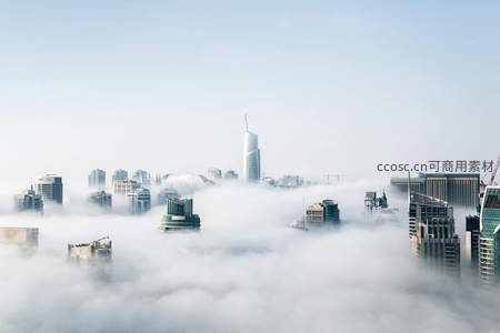 云海之上的摩天都市奇景