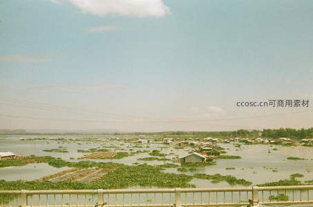 水上村落绿植环绕如画