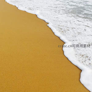 金黄细沙与洁白浪花的温柔邂逅