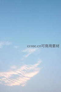 淡蓝天空中飘着几缕轻柔的云彩