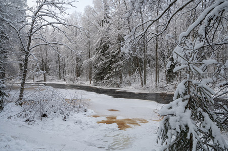 银装素裹，林溪初融