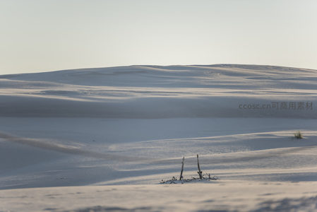 晨光雪原波纹如画