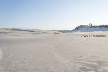 无垠白沙在阳光下泛起波纹涟漪