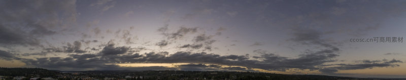 全景黄昏云卷云舒城市远景