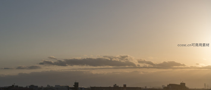 远山如黛日落城廓间