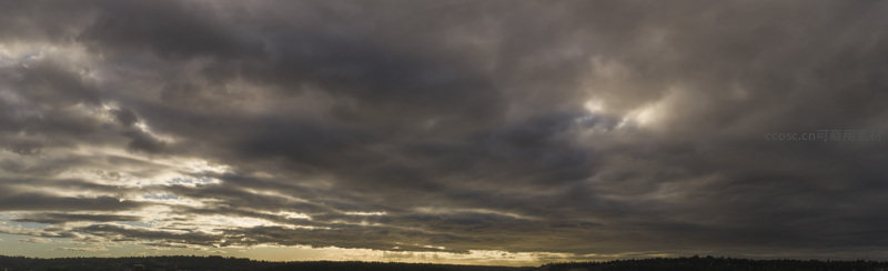 全景云层翻滚如史诗般壮丽