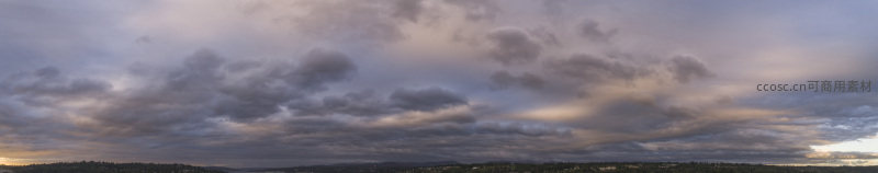 全景云海延绵如画布展开