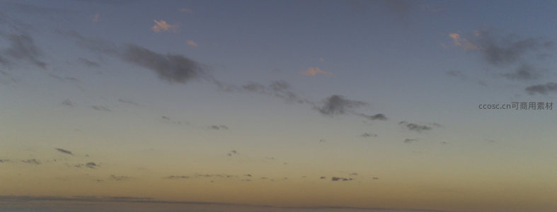 橙黄渐变染苍穹，云影轻舞伴黄昏
