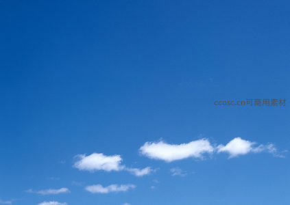 广阔无垠的湛蓝晴空一角
