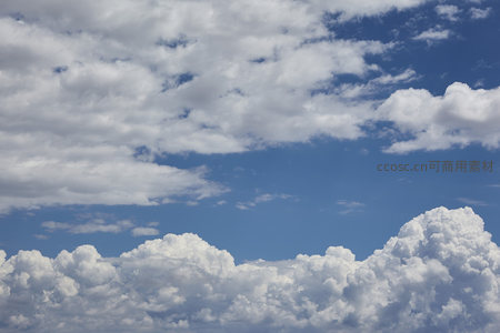 蓝天白云朵朵飘，晴空万里好风光