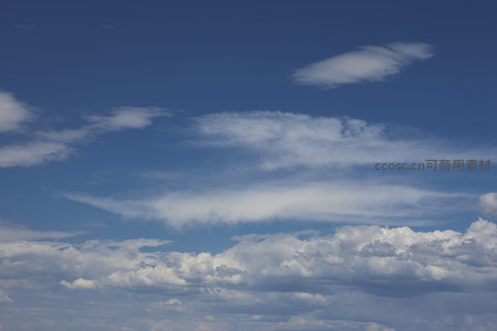 高空视角下的卷云与积云交织