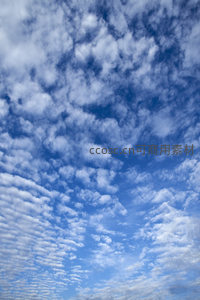 高空俯瞰云海翻腾，蓝天如洗气象万千