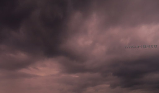 暮霭沉沉云蔽日，粉紫霞光透云隙