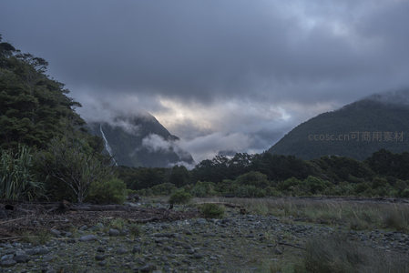 雨后森林溪谷的幽深秘境