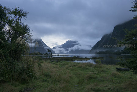 雨后湿地小径通向云中仙境