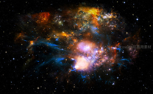 绚丽星云在宇宙中绽放色彩