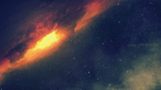 炽热星云划破深邃宇宙的壮丽景象