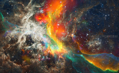 炽热星云如火焰般燃烧的宇宙景象