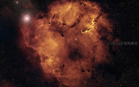 橙色星云如熔岩般翻滚的宇宙奇景