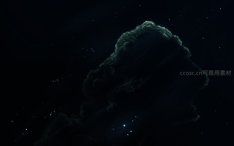 深空星云的神秘轮廓在夜空中浮现