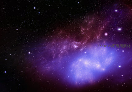 紫红星云绚烂如宇宙画卷
