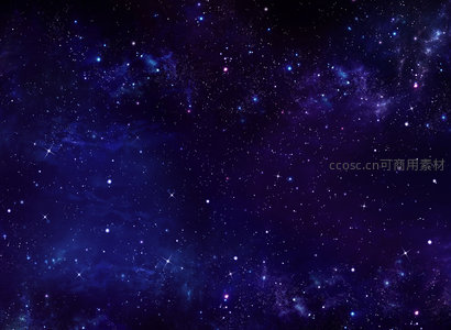 深紫星空密布星光熠熠
