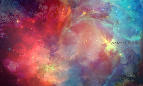 多彩星云如宇宙调色盘绚烂绽放