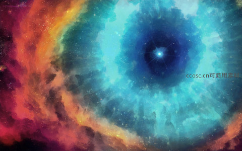 宇宙漩涡中心的璀璨星芒