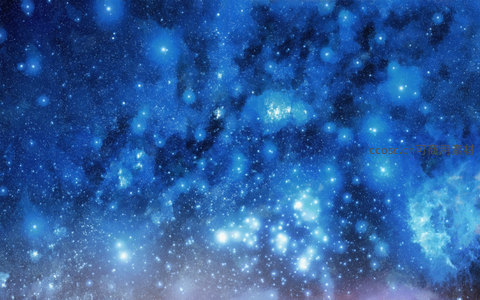 深邃蓝调星云宇宙背景