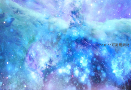 紫蓝交织梦幻星云