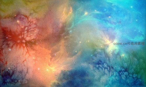 彩虹色星云宇宙奇观