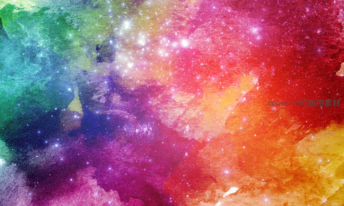 炫彩水彩风格宇宙星河