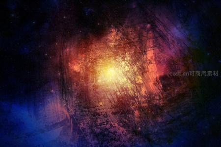 笔触感宇宙星云艺术图