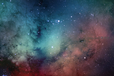 蓝绿交织的梦幻星河